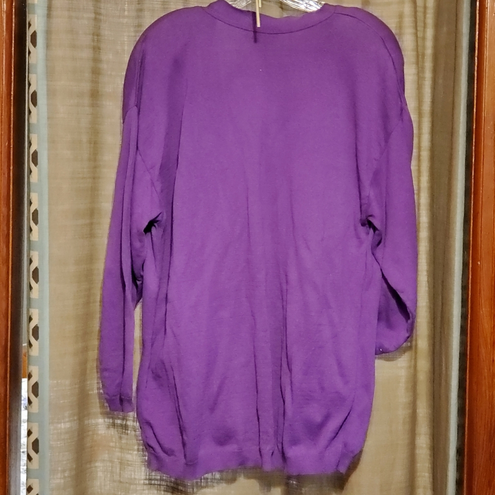 Purple Cardigan Size 2X - Picture 2 of 3